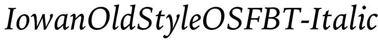 IowanOldStyleOSFBT-Italic