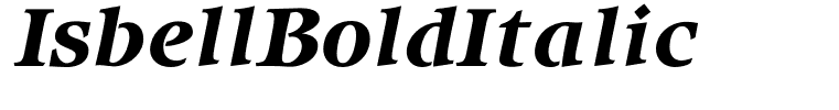 IsbellBoldItalic
