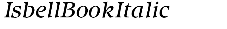 IsbellBookItalic