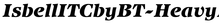 IsbellITCbyBT-HeavyItalic