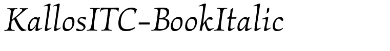 KallosITC-BookItalic