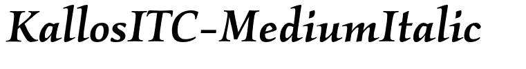 KallosITC-MediumItalic