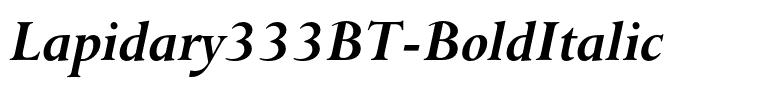 Lapidary333BT-BoldItalic