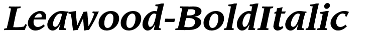 Leawood-BoldItalic