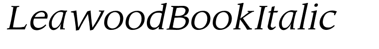 LeawoodBookItalic