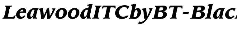LeawoodITCbyBT-BlackItalic