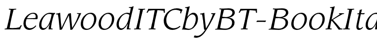 LeawoodITCbyBT-BookItalic