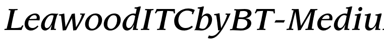 LeawoodITCbyBT-MediumItalic