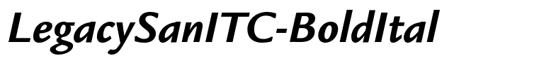 LegacySanITC-BoldItal