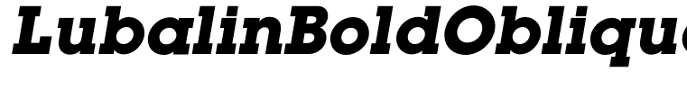 LubalinBoldOblique