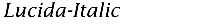 Lucida-Italic
