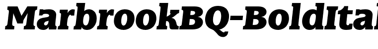 MarbrookBQ-BoldItalic