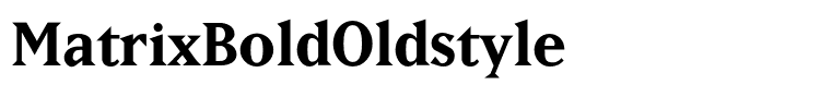 MatrixBoldOldstyle