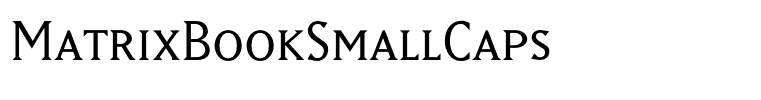 MatrixBookSmallCaps