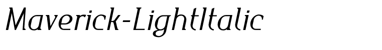 Maverick-LightItalic