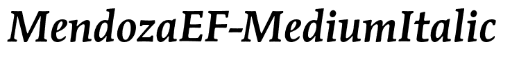 MendozaEF-MediumItalic