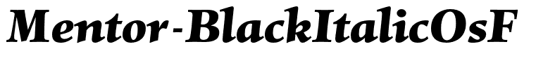 Mentor-BlackItalicOsF
