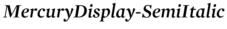 MercuryDisplay-SemiItalic