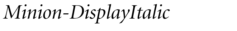 Minion-DisplayItalic
