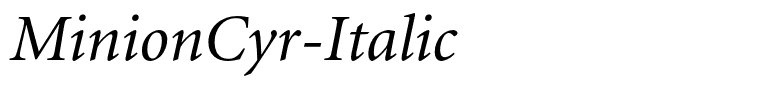MinionCyr-Italic