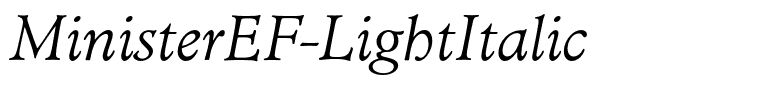 MinisterEF-LightItalic