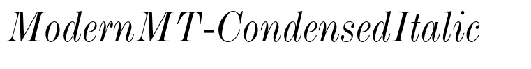 ModernMT-CondensedItalic