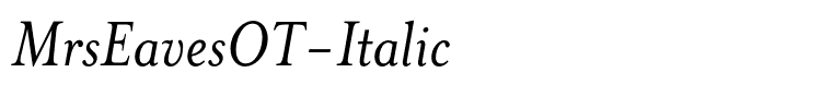 MrsEavesOT-Italic