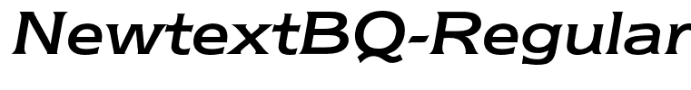 NewtextBQ-RegularItalic