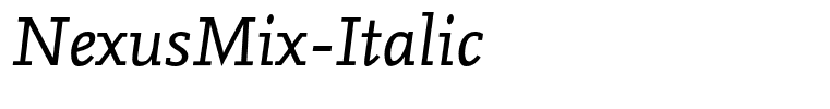 NexusMix-Italic