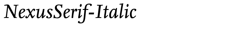 NexusSerif-Italic