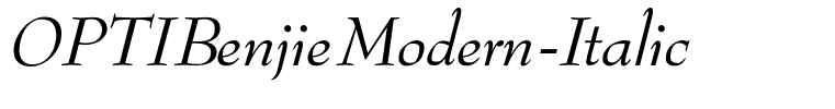 OPTIBenjieModern-Italic