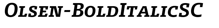 Olsen-BoldItalicSC
