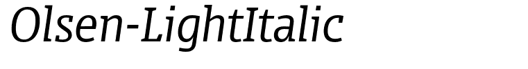 Olsen-LightItalic