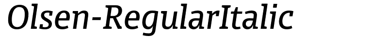 Olsen-RegularItalic