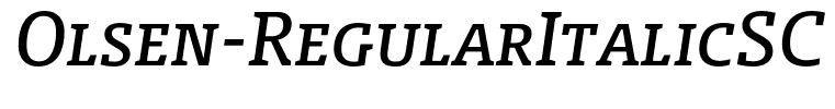 Olsen-RegularItalicSC