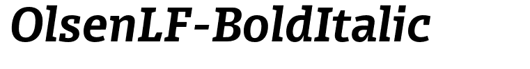 OlsenLF-BoldItalic