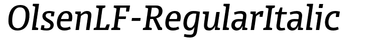 OlsenLF-RegularItalic