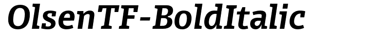 OlsenTF-BoldItalic