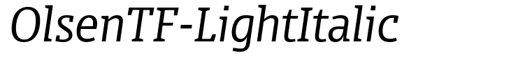 OlsenTF-LightItalic