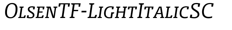 OlsenTF-LightItalicSC