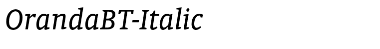 OrandaBT-Italic