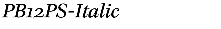 PB12PS-Italic