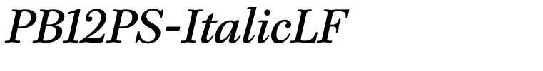 PB12PS-ItalicLF