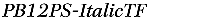 PB12PS-ItalicTF
