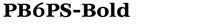 PB6PS-Bold