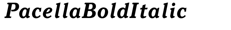 PacellaBoldItalic
