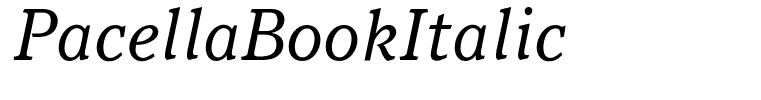 PacellaBookItalic