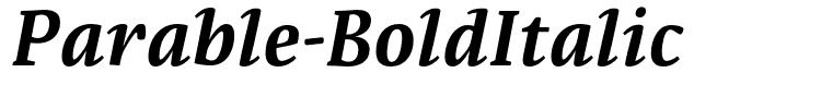 Parable-BoldItalic