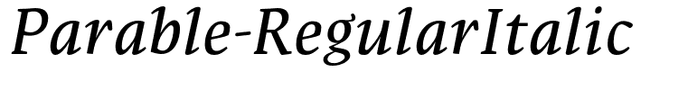 Parable-RegularItalic