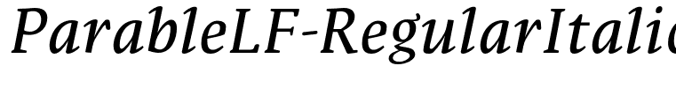 ParableLF-RegularItalic